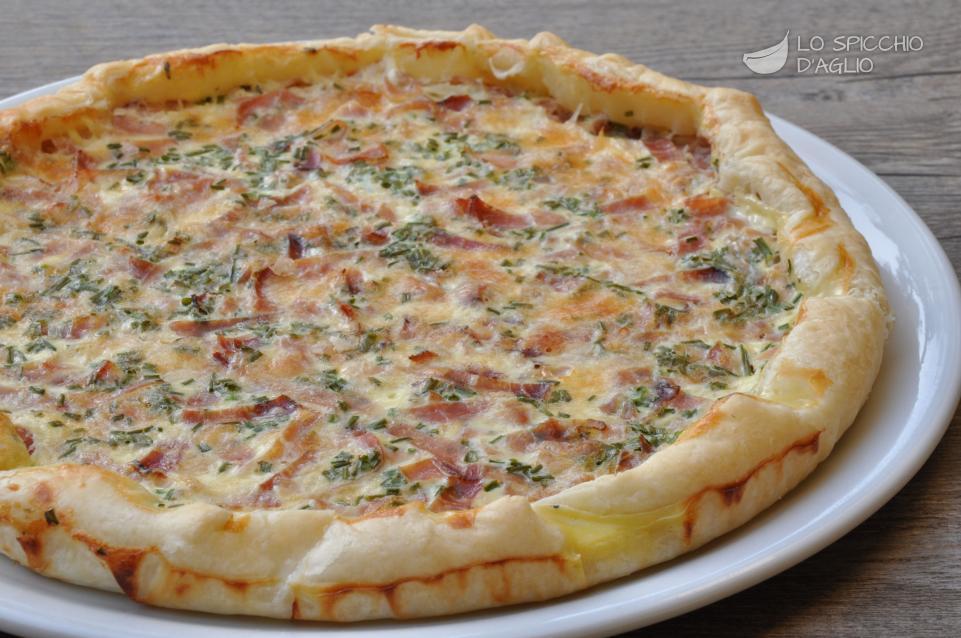 Torta salata speck e cipolla Torta salata speck e cipolla