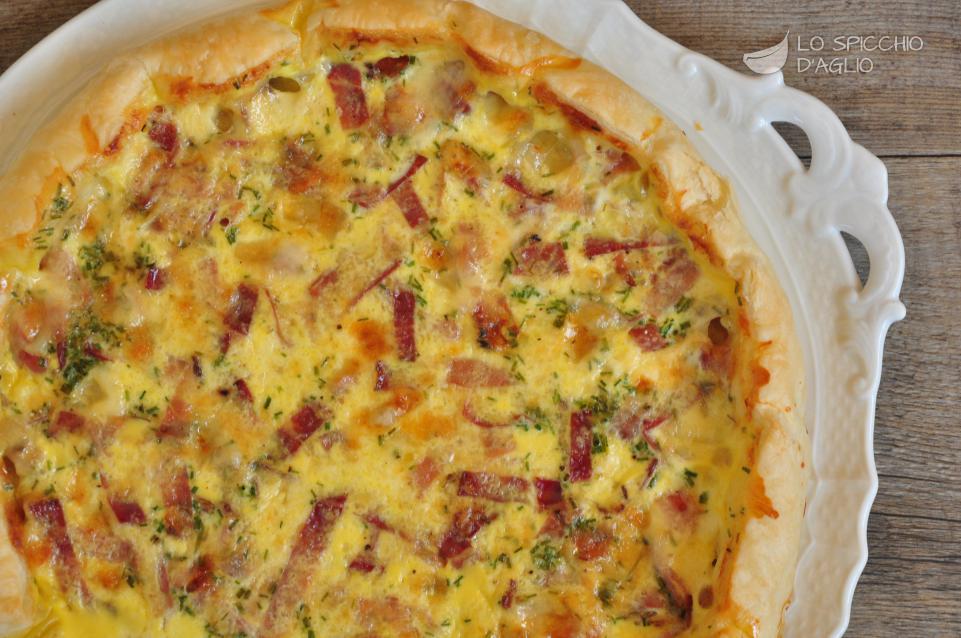 Torta salata speck e formaggio di malga Torta salata speck e formaggio di malga