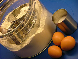 Gli ingredienti per la pasta all'uovo