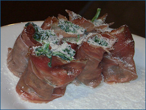 Involtini di prosciutto e spinaci